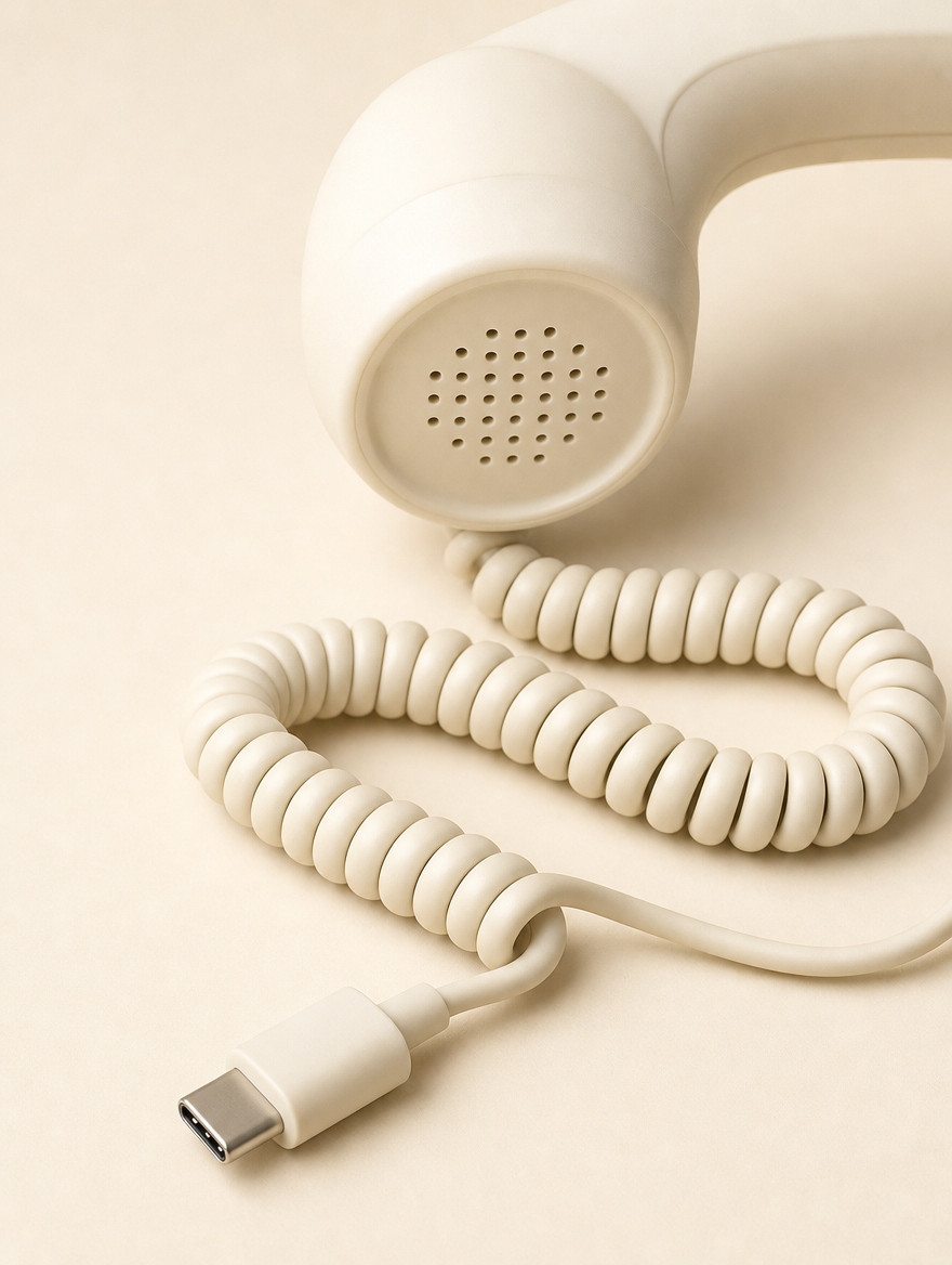 The Handset — Retro Corded Handset for Your Phone